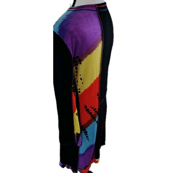 Parsley & Sage Tunic Shirt Size M Asymmetrical Hem Jersey Knit Artsy Rayon - Picture 6 of 8